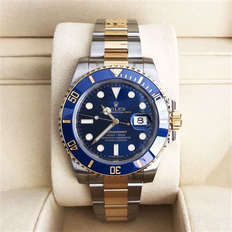 rolex submariner steel gold blue dial|rolex submariner 116613 40mm blue.